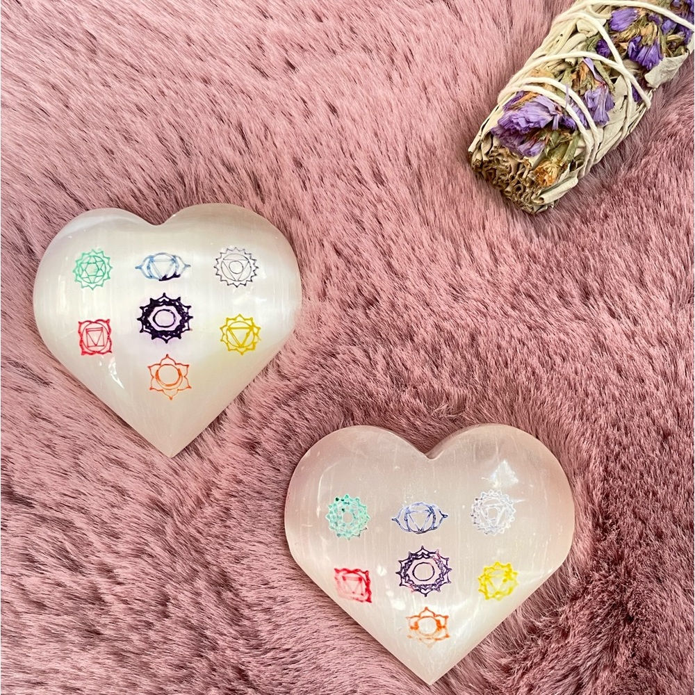 Chakra selenite heart